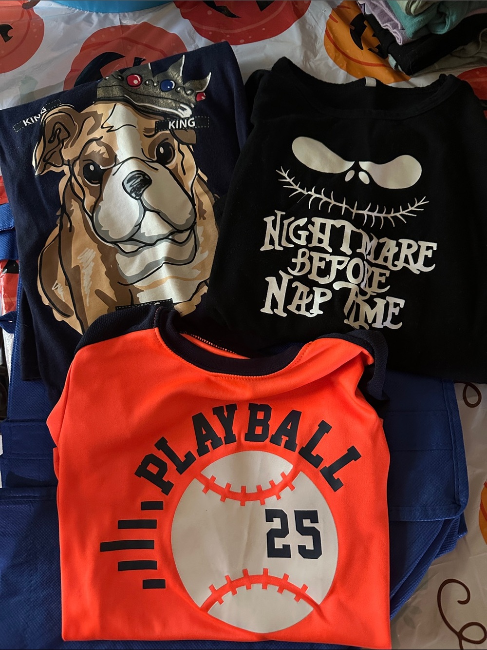 Playball Orange Kids Baseball Shirt - Unbranded